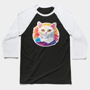 Peeking cat Baseball T-Shirt